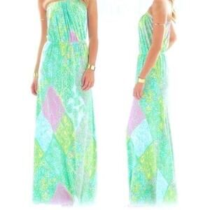 Lilly Pulitzer Women's Strapless Marlisa Maxi Dress in Multicolor Floral Size XS